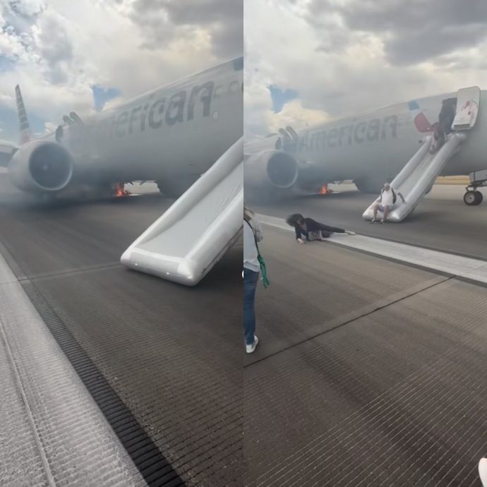 波音又出事!疑起落架故障失火冒烟 173名乘客惊险逃生画面