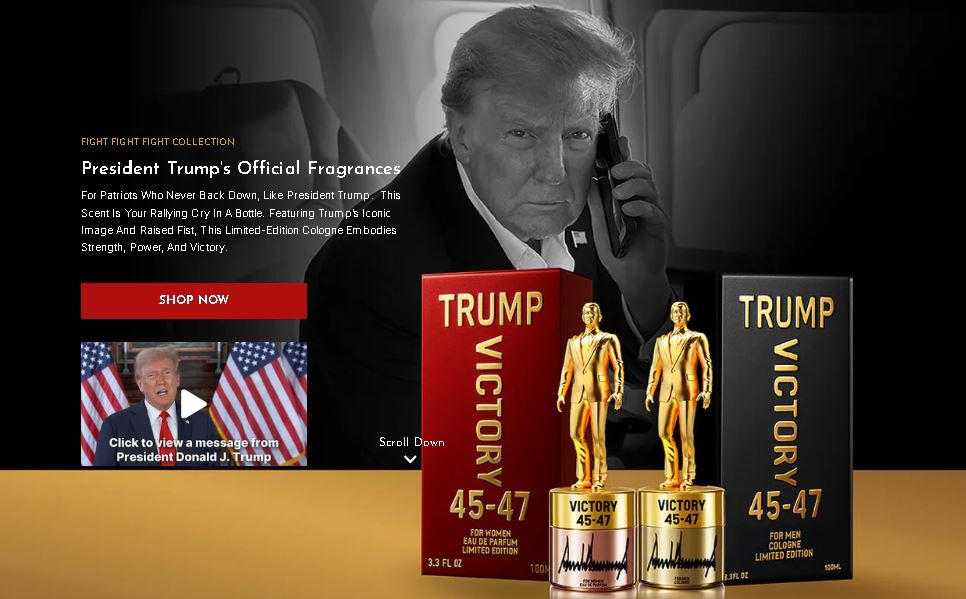 特朗普“胜利香水”上市 特朗普亲自带货