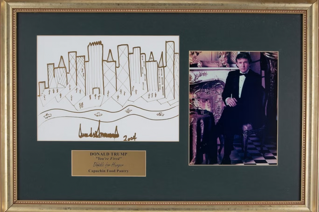 特朗普自称从不画画  拍卖画作和旧书打脸