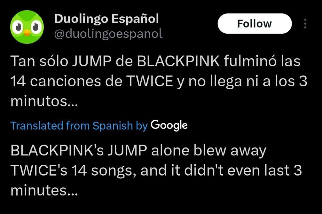 狠酸TWICE秒输BLACKPINK惹众怒　多邻国急删贴文灭火