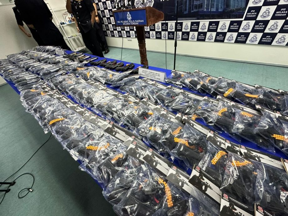 甲警方起获351把软气枪