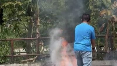 男子露天焚烧被逮到 市议员举报环境局采取行动