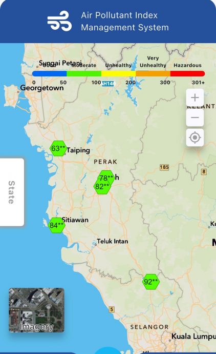 空污指数 | 霹雳5地区空气中等 丹绒马林昨晚一度不健康水平