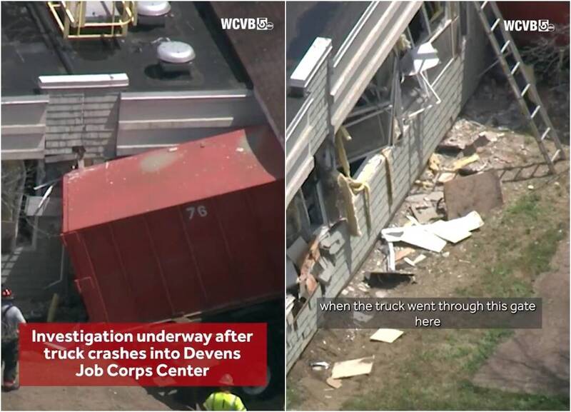 美国卡车失控撞入职训中心大楼13人受伤、波及煤气管线