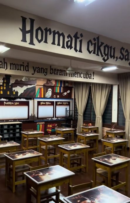 视频|壁画家疯狂创作 把课室变成魔法学校