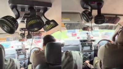 视频｜开冷气+5台迷你风扇 电召车乘客赞司机贴心