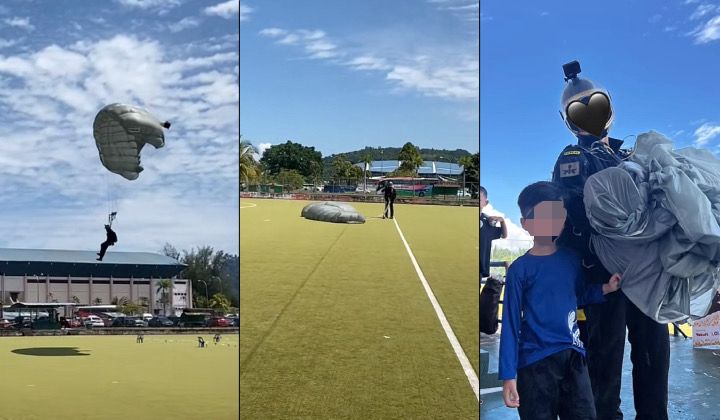 视频|意外空降儿童运动会 海军特种兵帅气抢镜