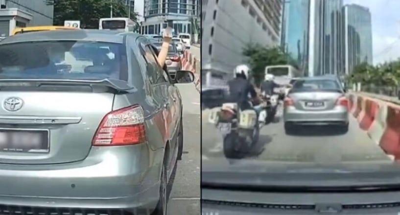 视频|未打讯号灯被鸣笛竟挑衅 司机比中指下秒惨了!