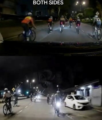 视频|自行车队霸占整条马路 女子炮轰:前后包抄想让路也难