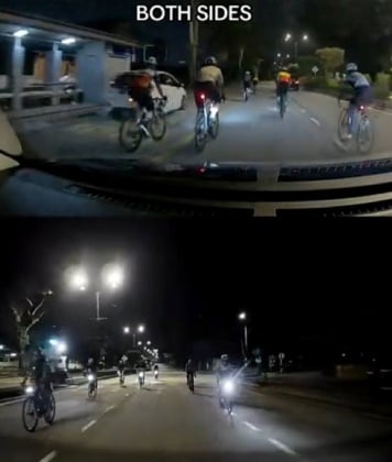 视频|自行车队霸占整条马路 女子炮轰:前后包抄想让路也难