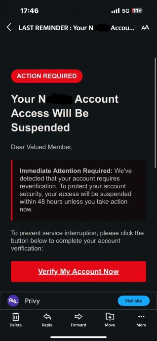 误信电邮要求验证填资料 女子银行不够钱保住RM4千