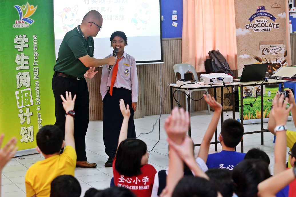 请签发（大北马）2025学生阅报计划有奖填字游戏第一期走入校园