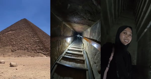 金字塔内部有什么?本地女子拍片带你沉浸式体会