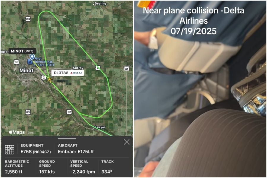 险撞B52轰炸机！美客机降落惊魂　机长“急转弯救全机”获网狂赞