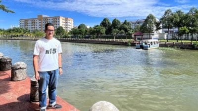 疑废料流入 藻类大繁殖   甲河生态严重失衡