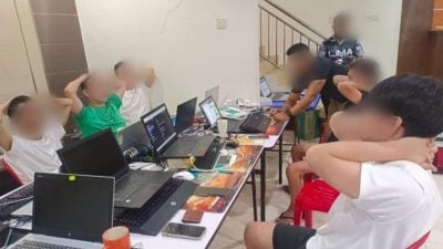 7中国人疑搞网赌被取缔   2大马人涉嫌包庇也落网