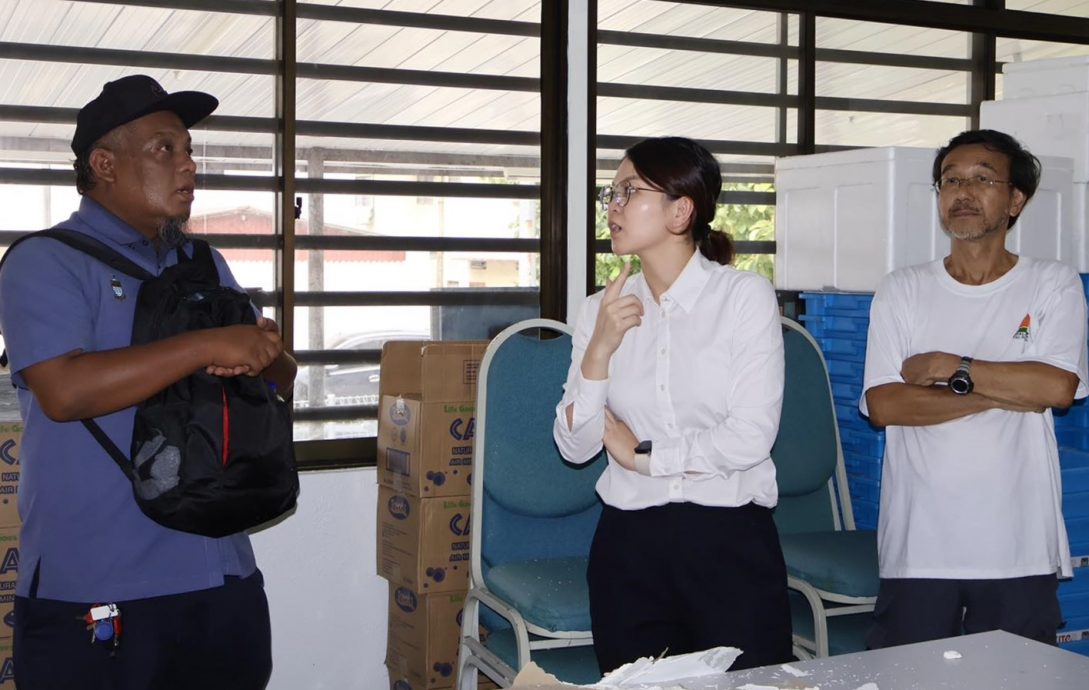 （大北马）爱莲玉乡委会礼堂，遭白蚁侵蚀天花板塌