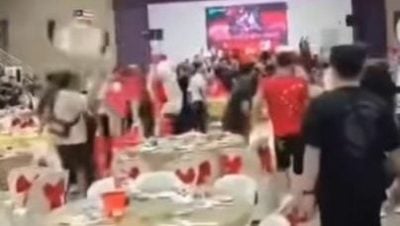 视频 | 宴会骚乱抛椅互殴 笨珍警方扣18男
