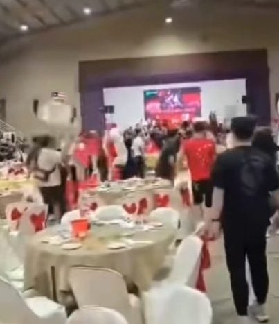 (已签发)全国:**取代前文**宴会骚乱抛椅互殴 笨珍警方扣18男