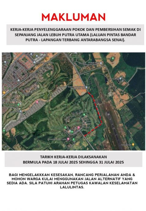 士乃机场路通往太子城捷径 修剪沿途树木