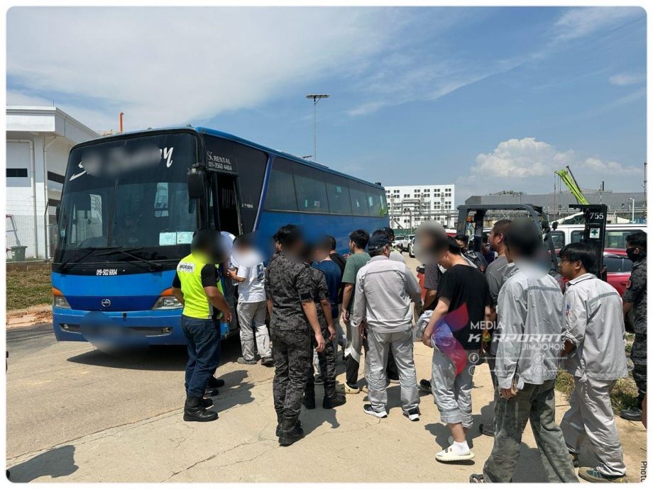 （已签发）柔：柔移民局突击石化加工制造厂   捕2本地负责人223非法移工