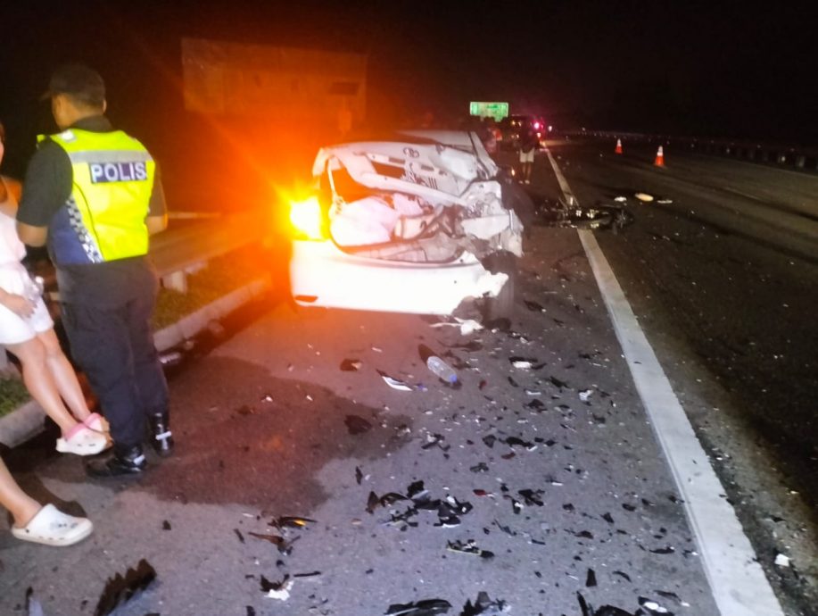 (已签发)柔:汽车故障停紧急车道 摩托车撞上骑士丧命