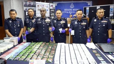 柔警捕1本地男2越南女   首次起获大麻花和355万令吉毒品