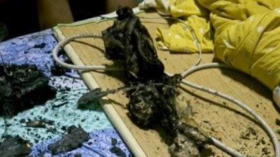 疑充电宝起火烧毁睡房  屋主向房客下逐客令