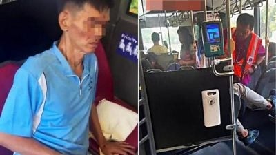 巴士上抽电子烟 男子不省人事