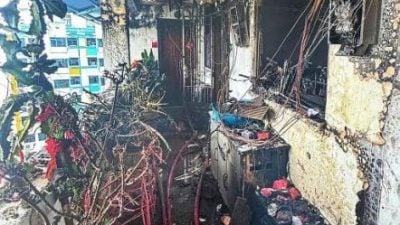 疑手机充电酿火患 机智嫲带2孙逃生