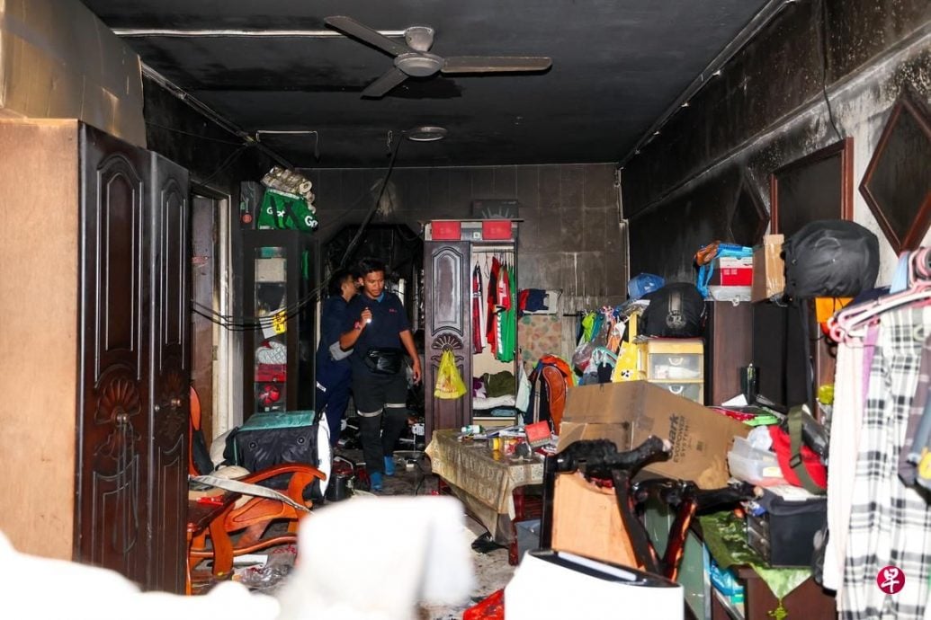 (已签发)柔:狮城二三事:组屋单位着火 2人吸入浓烟送院