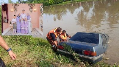轿车疑失控坠河 一家六口罹难