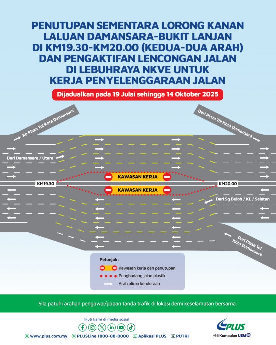 NKVE与ELITE大道进行维护 PLUS提醒公众注意道路调整
