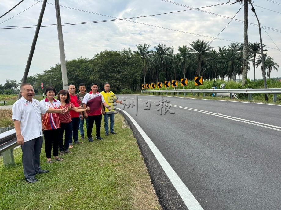 （大北马）威北平安村主要道路靠近第11条路的路段已增设6项安全措施。