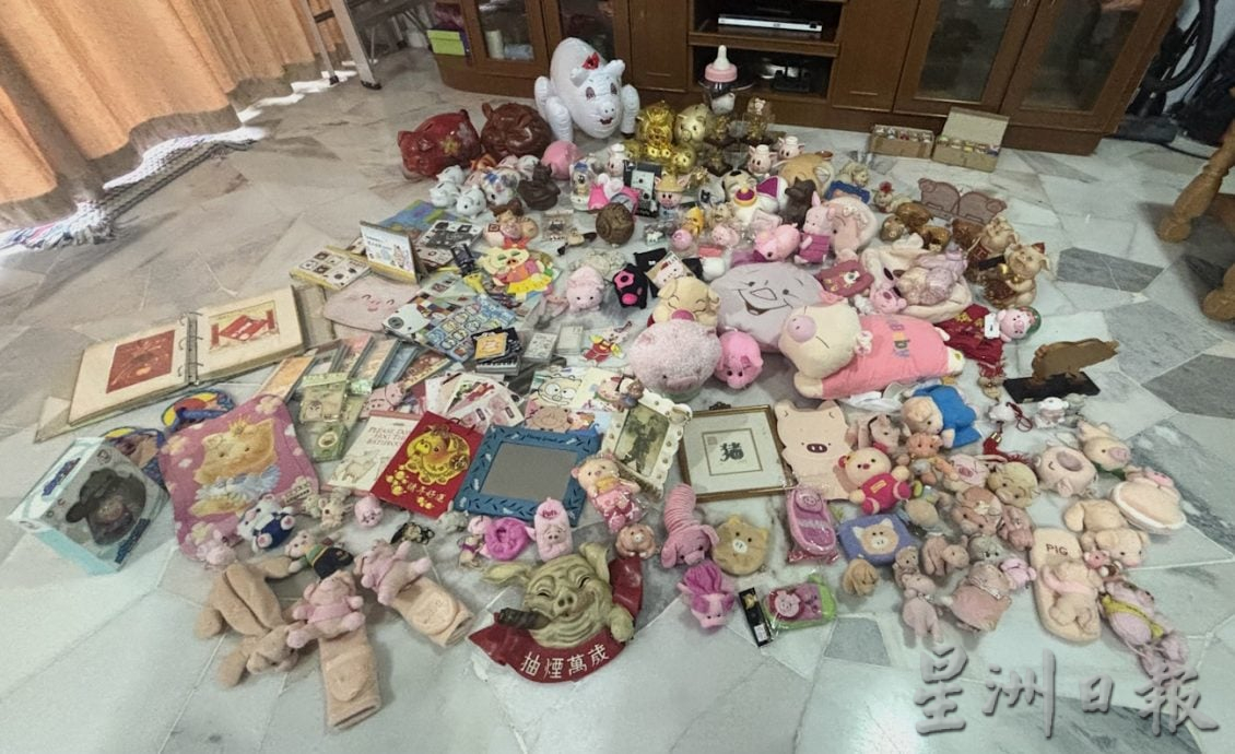 许金标属猪爱猪收集品,与同龄太太共同爱好