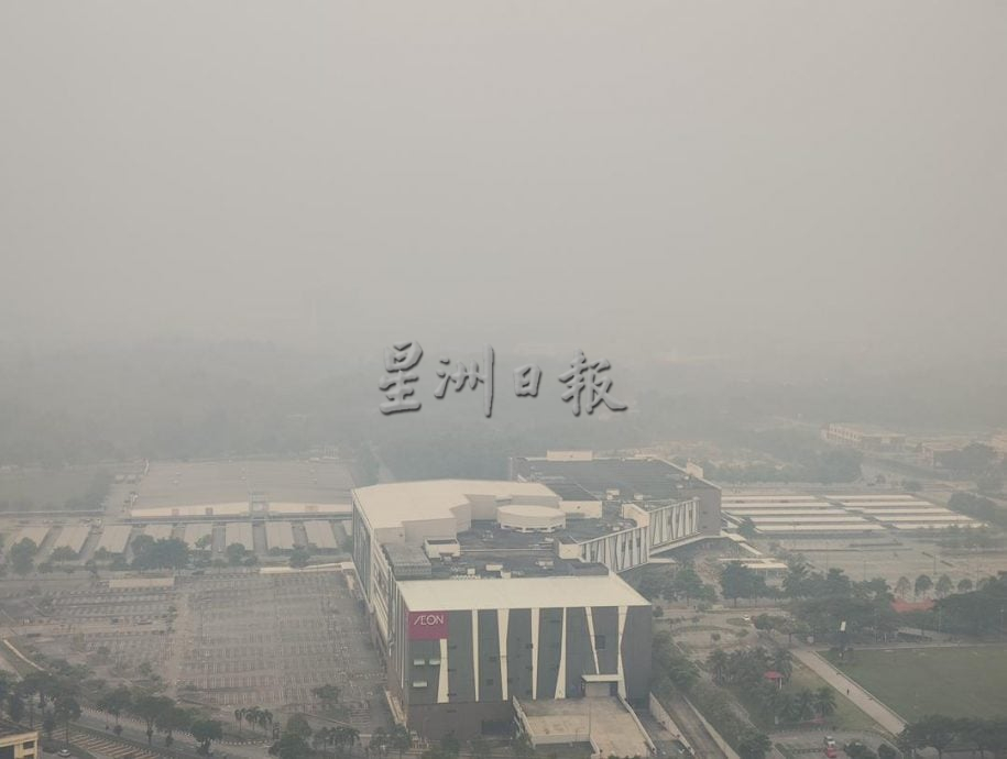 供星洲网/烟霾来袭,汝来及波德申空气污染指数飙升,汝来最不健康