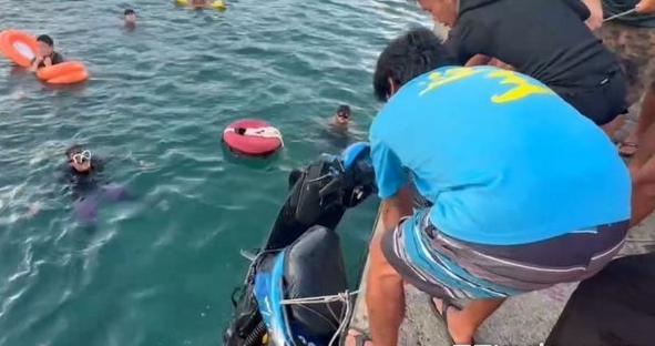 24岁港男绿岛游 骑乘摩托不慎落海幸无伤