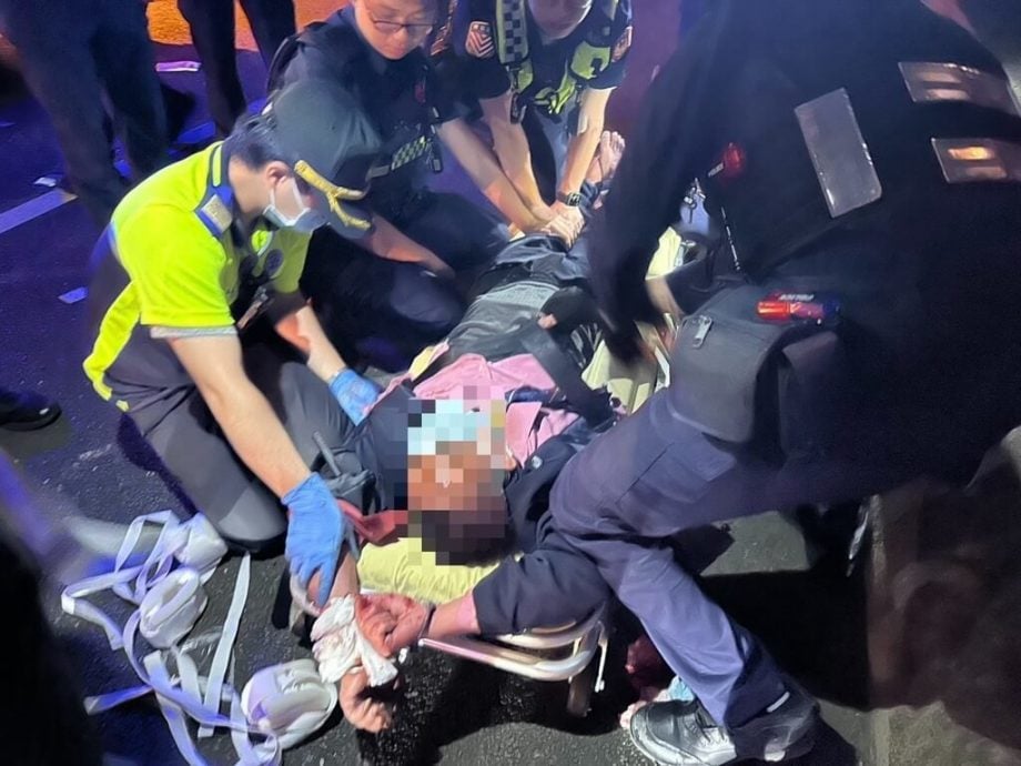 台男醉后持刀抢救护车 大道遭拦截压制送医