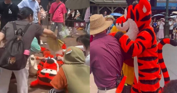 供星洲网：“跳跳虎”热昏倒全程不摘头套！上海迪士尼疑僵化规定惹议