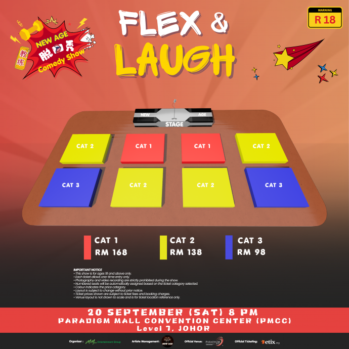 健身也能笑出腹肌 New Age Patrick登槟城柔佛抛笑弹