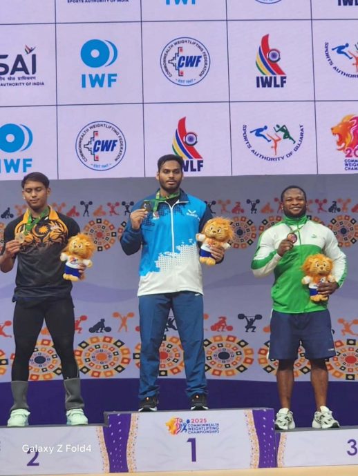 共和联邦举重锦标赛  艾利男79公斤以下级夺银