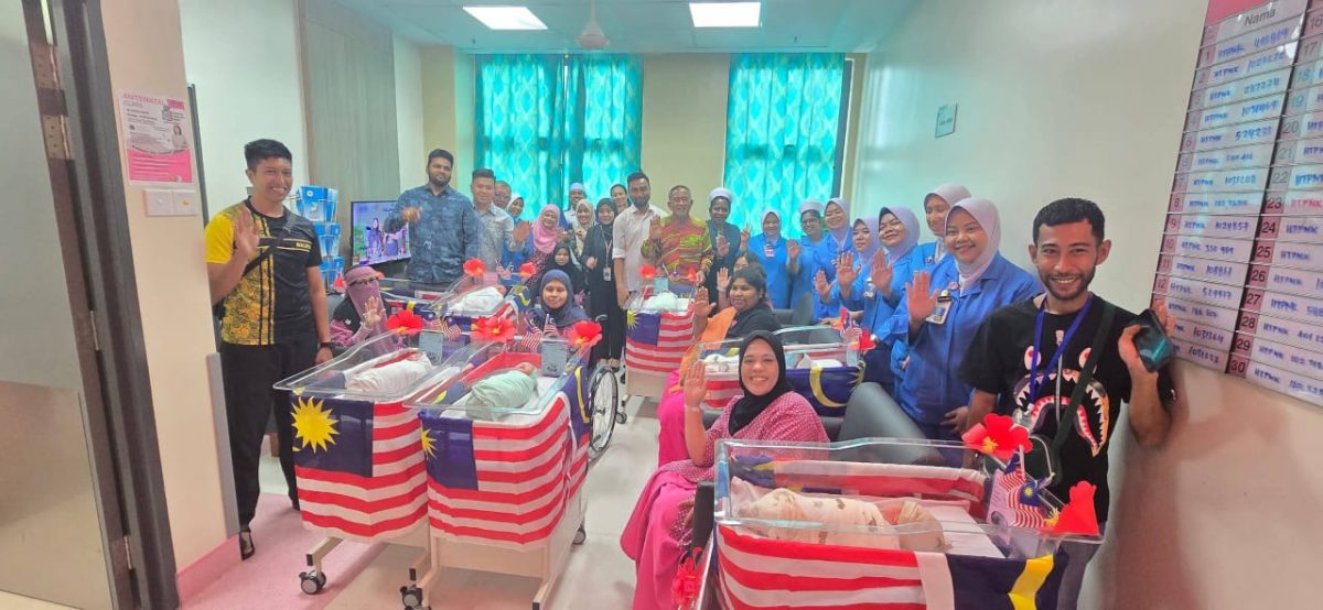 大都会/国庆日至上午11时，加影医院共迎来了9名国庆宝宝，一对双胞胎兄弟