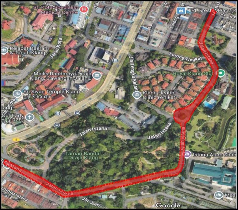 大都会/巴生王宫路铺路封路2天/1图