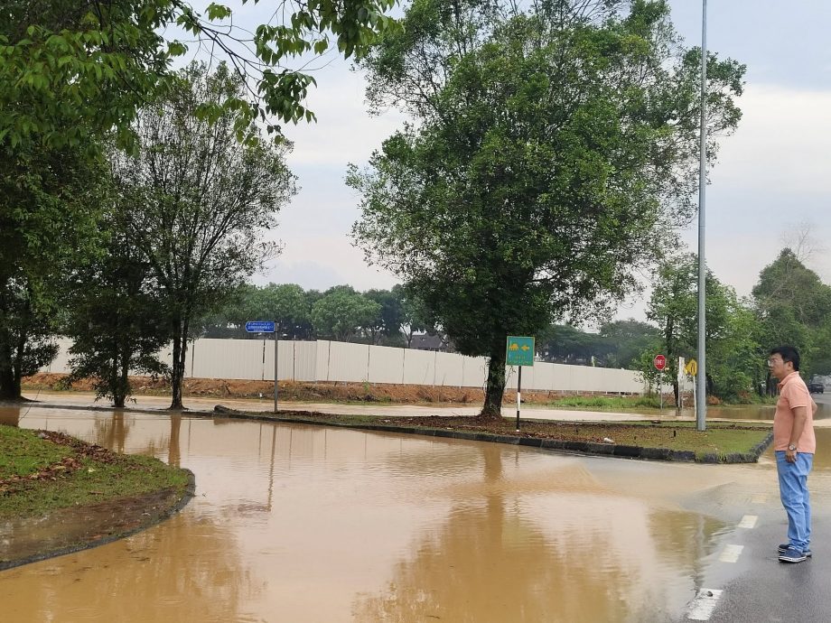 古来豪雨半小时，沙令佳市场与部分马路淹水