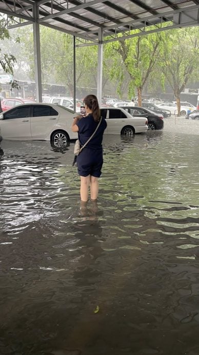 古来豪雨半小时，沙令佳市场与部分马路淹水