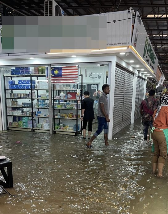 古来豪雨半小时，沙令佳市场与部分马路淹水