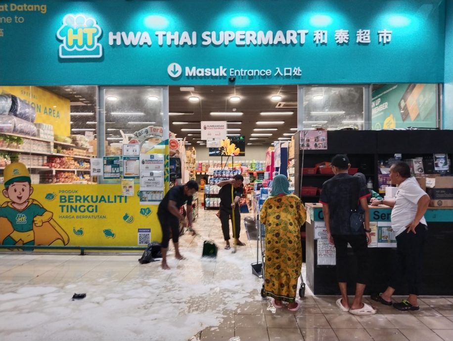 古来豪雨半小时，沙令佳市场与部分马路淹水