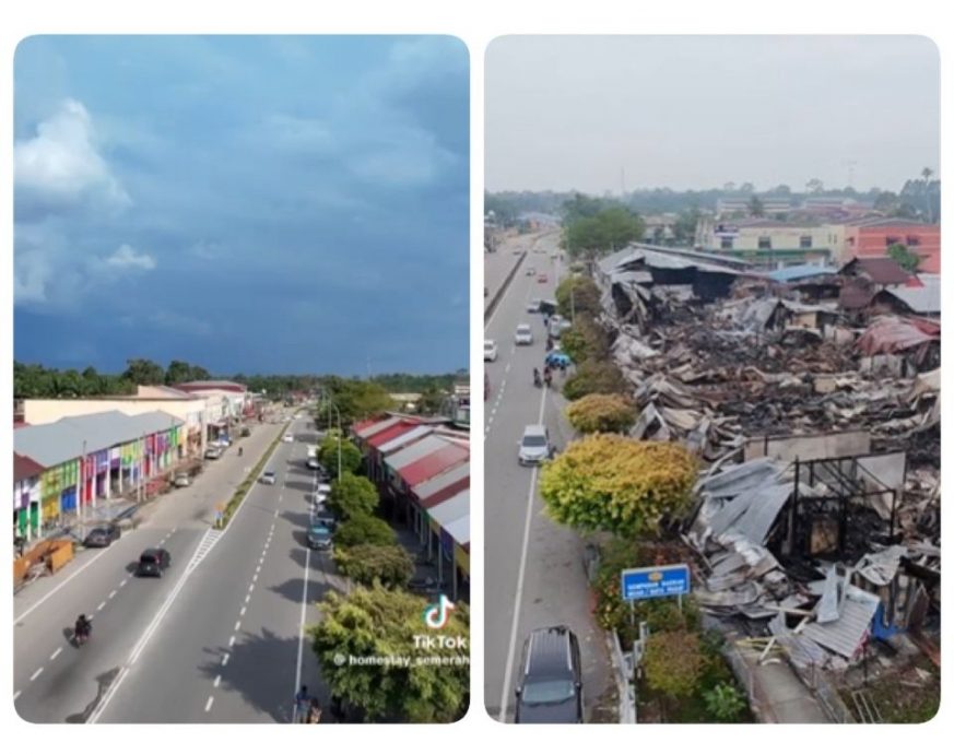 **已签发(只供网)**柔:面目全非! 圣模那大街火灾后两个样