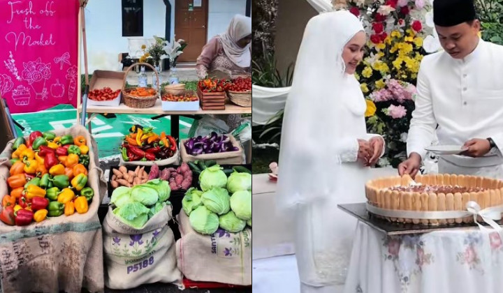 新人举行“早餐婚礼”　宾客伴手礼是新鲜蔬菜