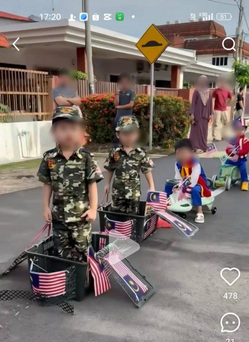 爱国不分年龄 小奶娃也有国庆游行队伍！